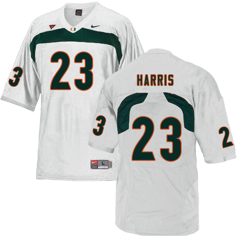 Nike Miami Hurricanes #23 Cam'Ron Harris College Football Jerseys Sale-White